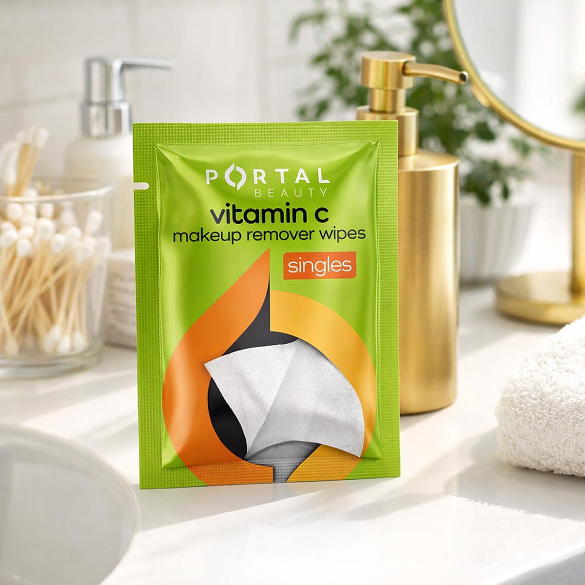 Portal Beauty Vitamin C Makeup Remover Wipes (30 Singles) image number 1