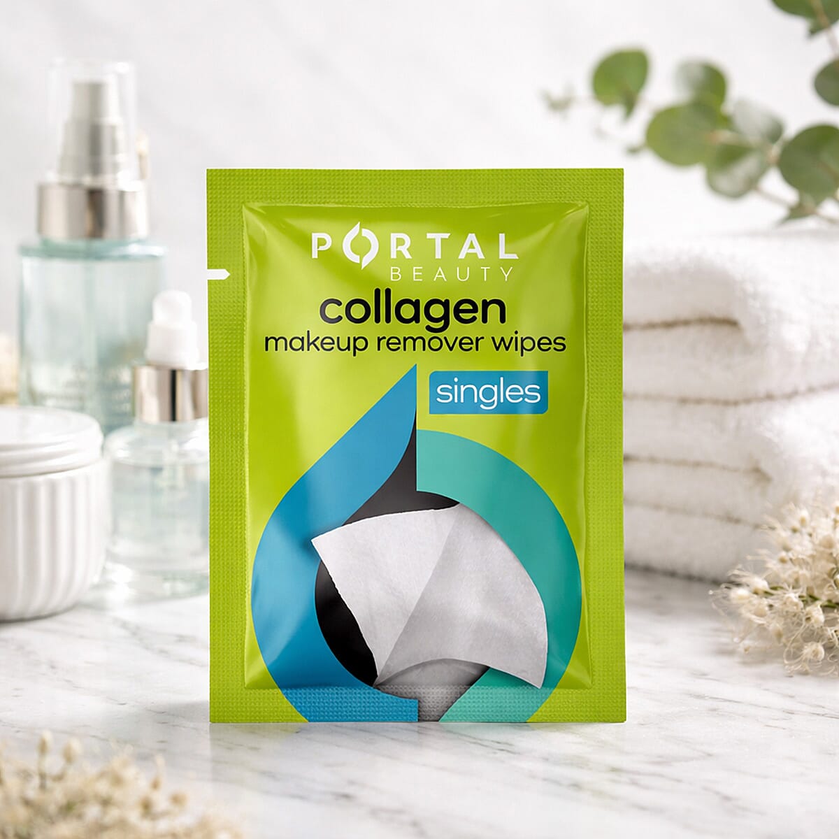 Portal Beauty Collagen Makeup Remover Wipes (30 Singles) image number 1