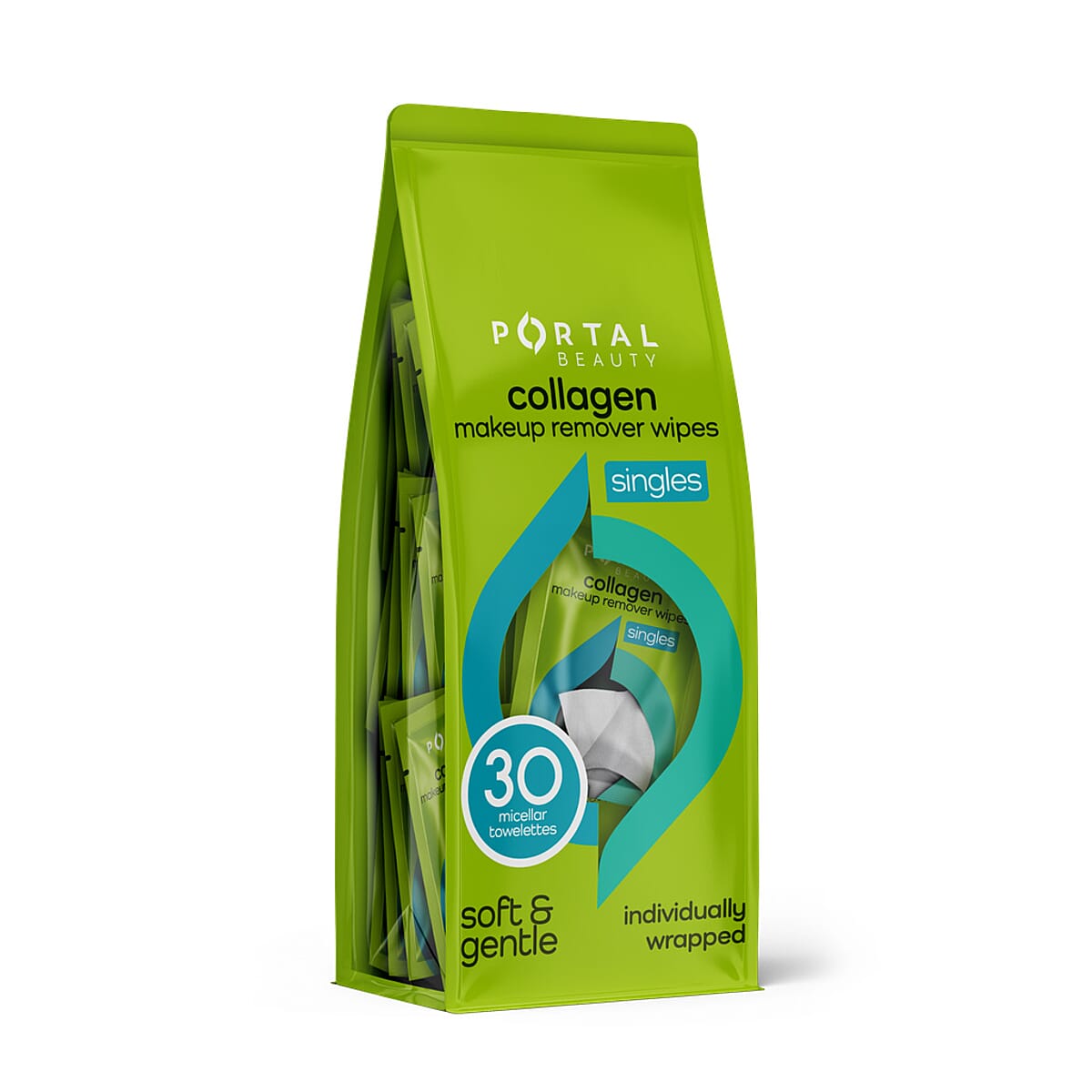 Portal Beauty Collagen Makeup Remover Wipes (30 Singles) image number 2