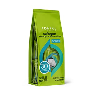 Portal Beauty Collagen Makeup Remover Wipes (30 Singles)
