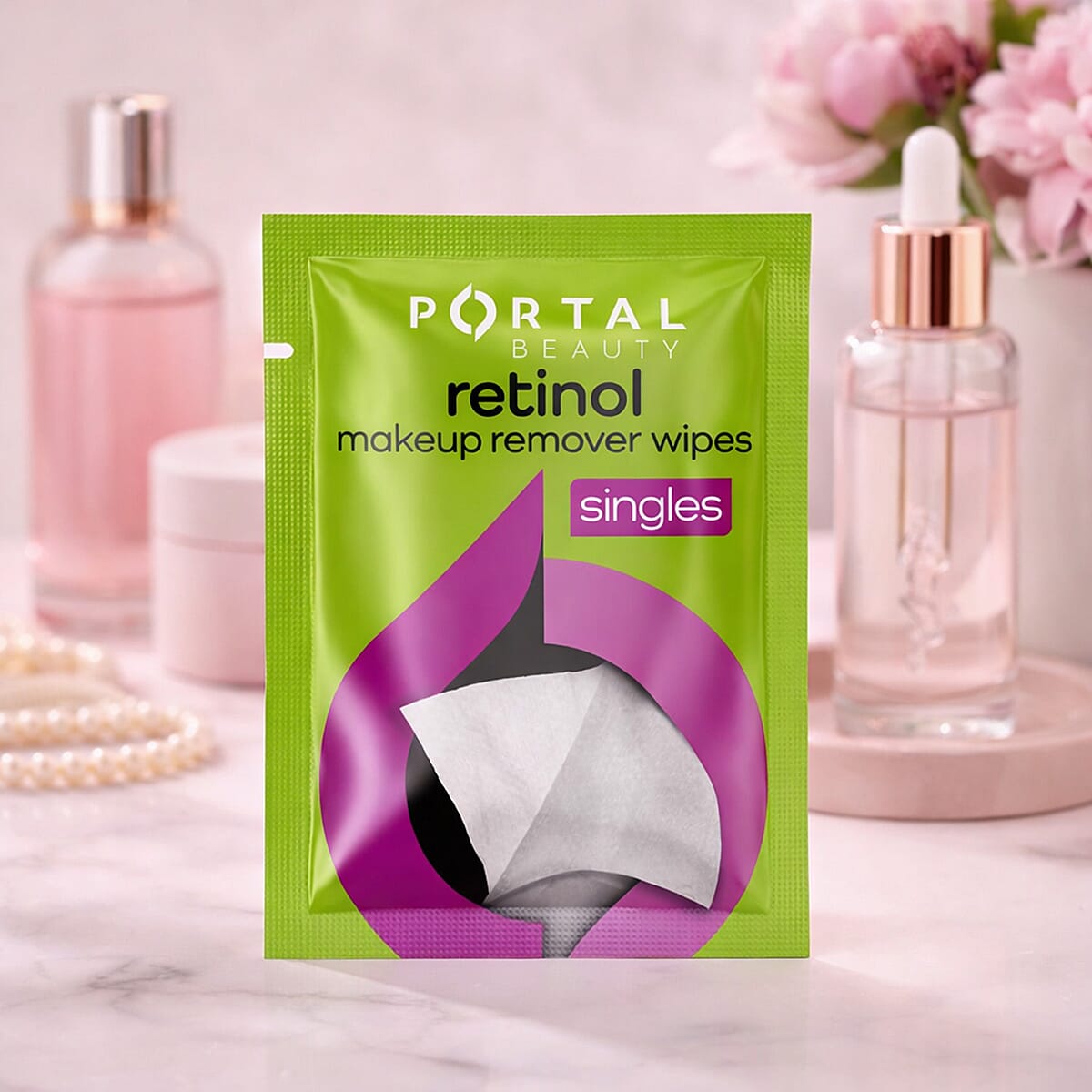Portal Beauty Retinol Makeup Remover Wipes (30 Singles) image number 1
