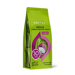 Portal Beauty Retinol Makeup Remover Wipes (30 Singles)