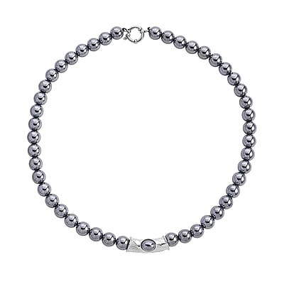 Terahertz Beaded Necklace in Silvertone 300.00 ctw (20 Inches)