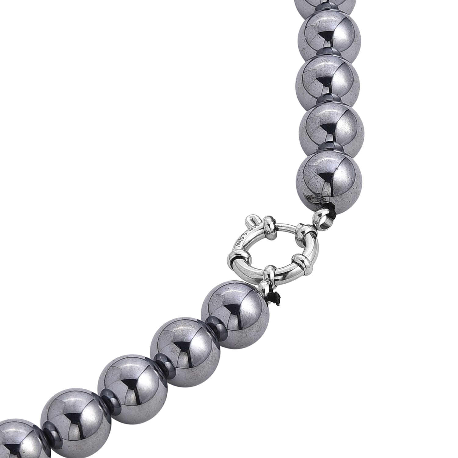 Terahertz Beaded Necklace in Silvertone 300.00 ctw (20 Inches)