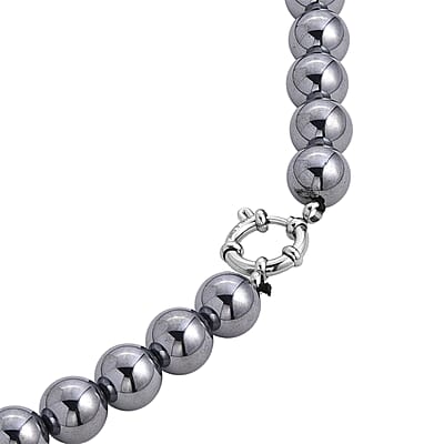 Terahertz Beaded Necklace in Silvertone 300.00 ctw (20 Inches)