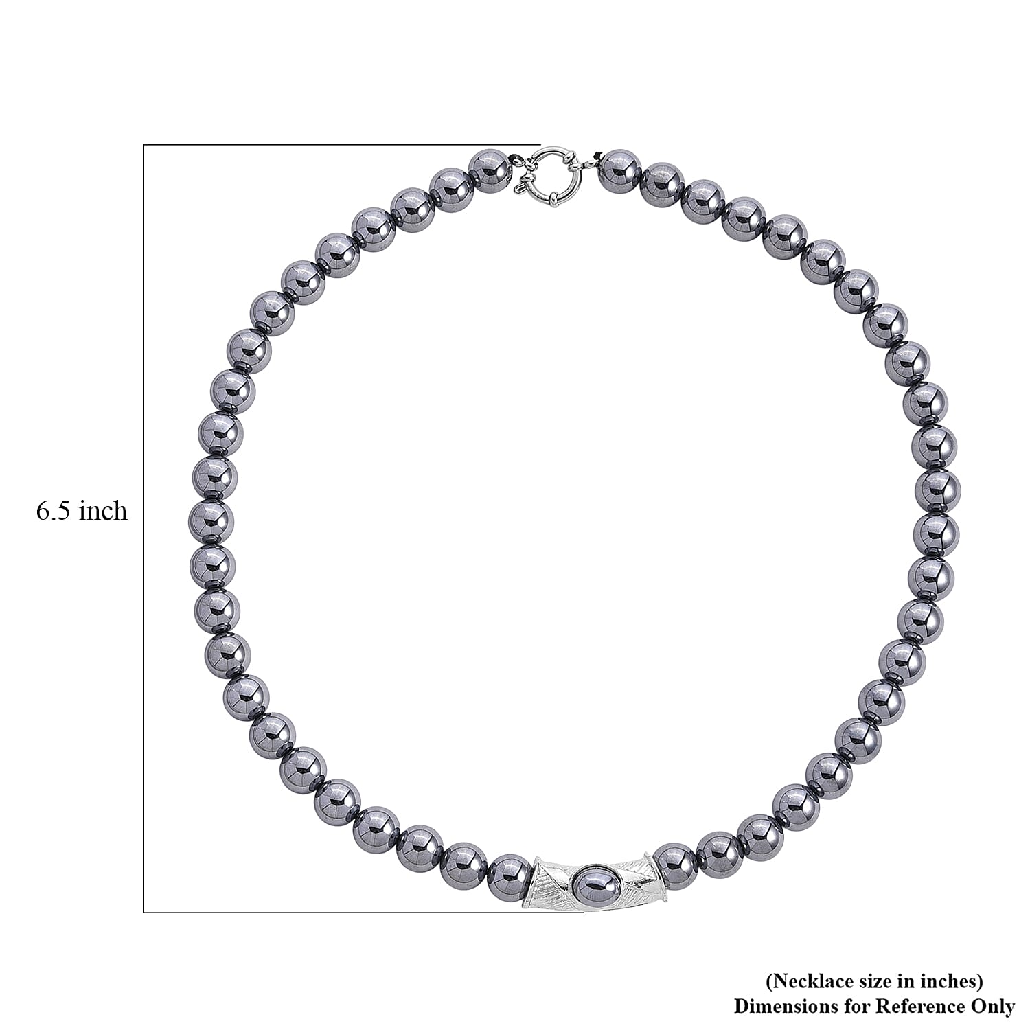 Terahertz Beaded Necklace in Silvertone 300.00 ctw (20 Inches)