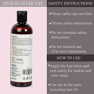 Marigold & Lotus Onion Oil Supports Hair Fall Reduction 6.76oz