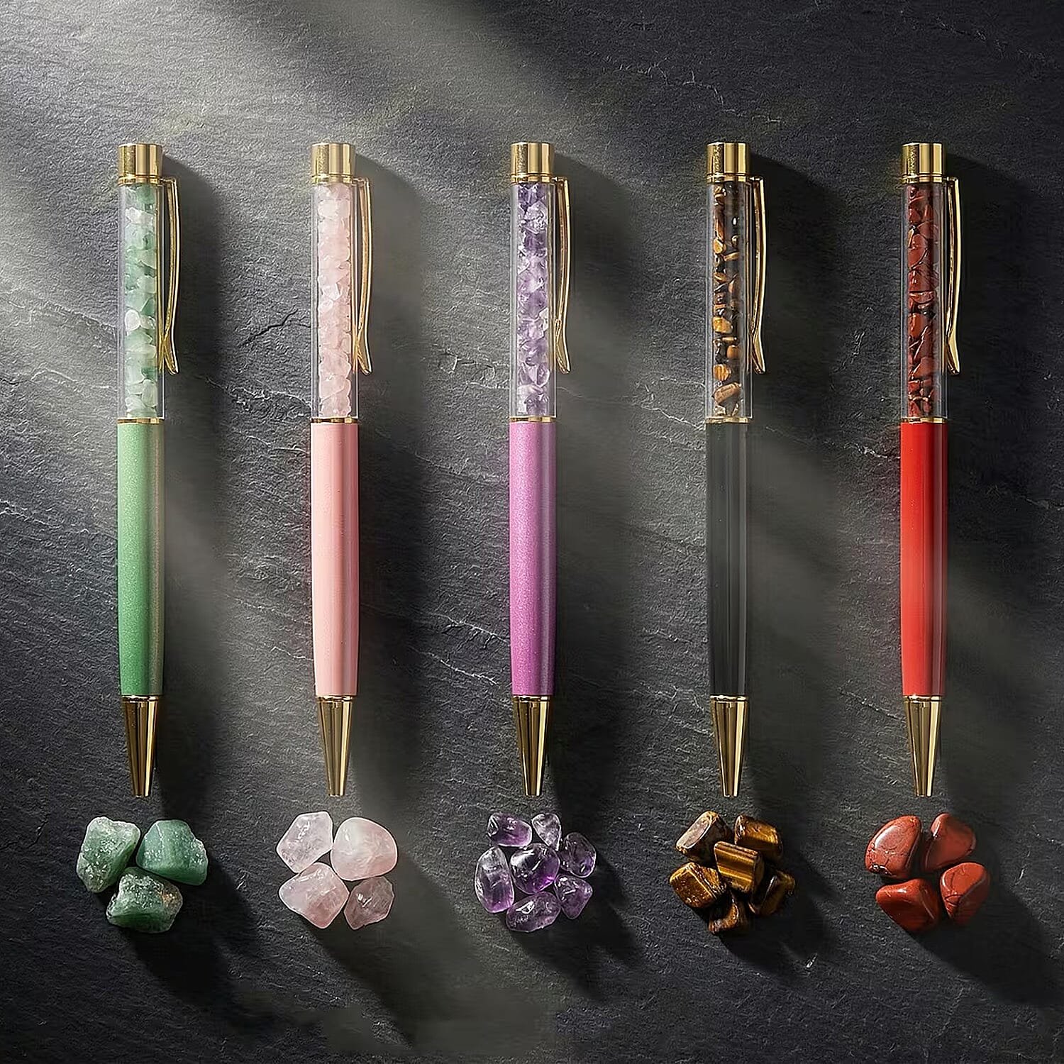Livmore Multi-Gemstone Set of 5 Ball Point Pen