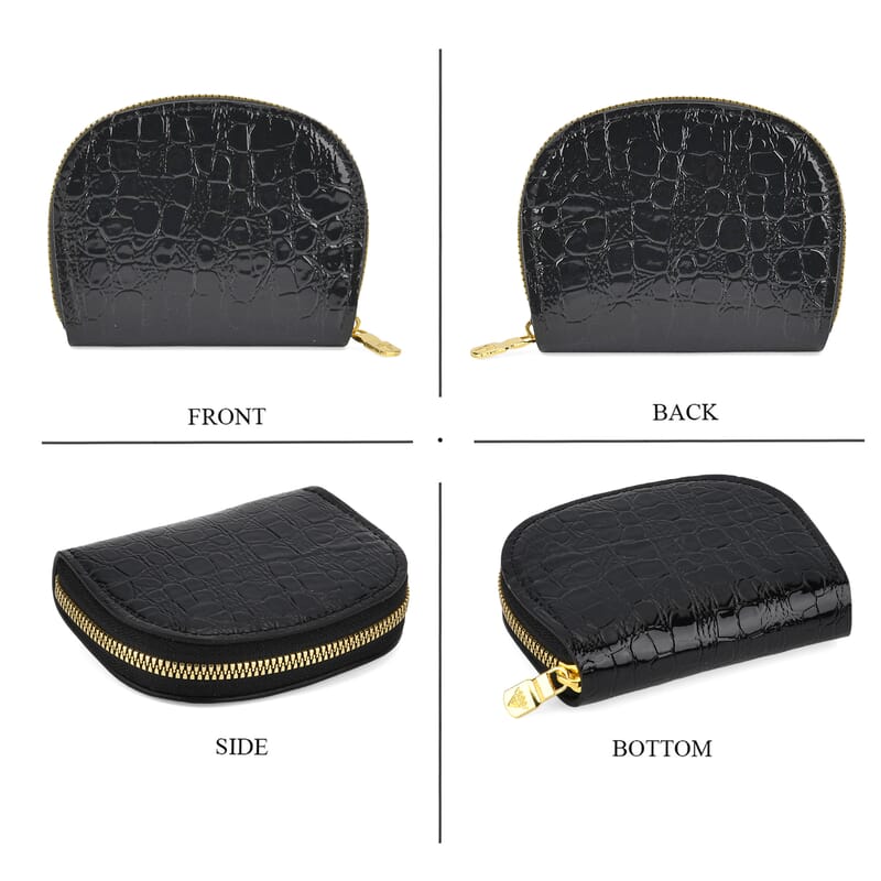 La Marey Black Crocodile Faux Leather 3pcs Giftbox, Wallet and 2pcs Card Wallets