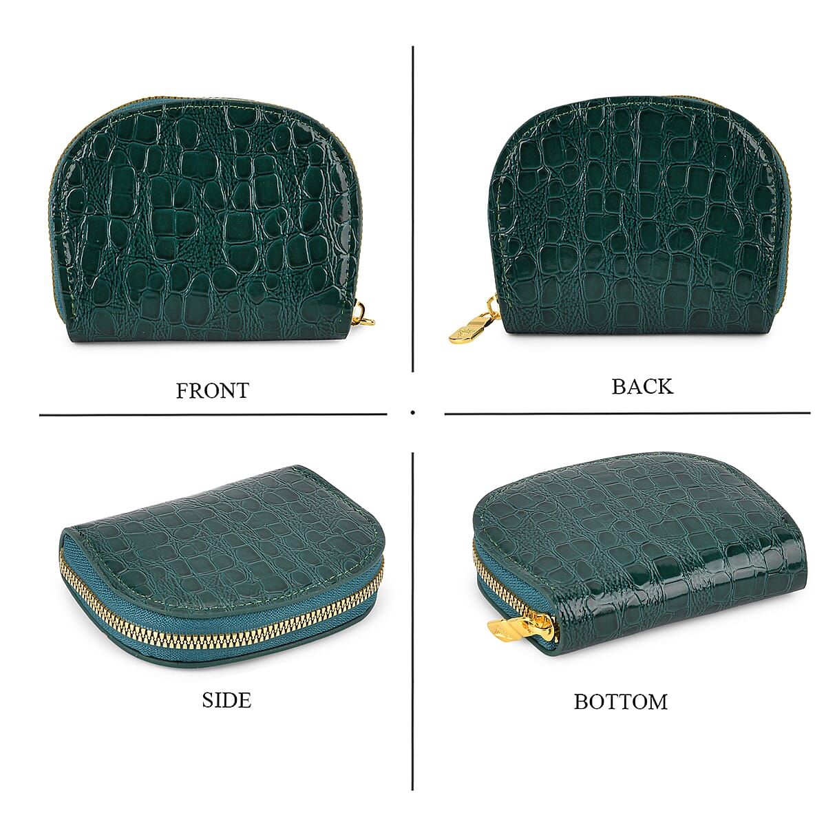 La Marey Green Crocodile Faux Leather 3pcs Giftbox, Wallet and 2pcs Card Wallets image number 3