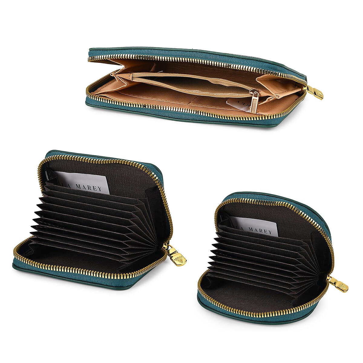 La Marey Green Crocodile Faux Leather 3pcs Giftbox, Wallet and 2pcs Card Wallets image number 5
