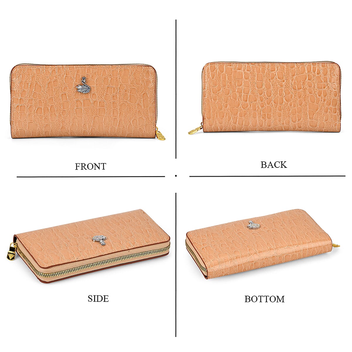La Marey Beige Crocodile Faux Leather 3pcs Giftbox, Wallet and 2pcs Card Wallets image number 2