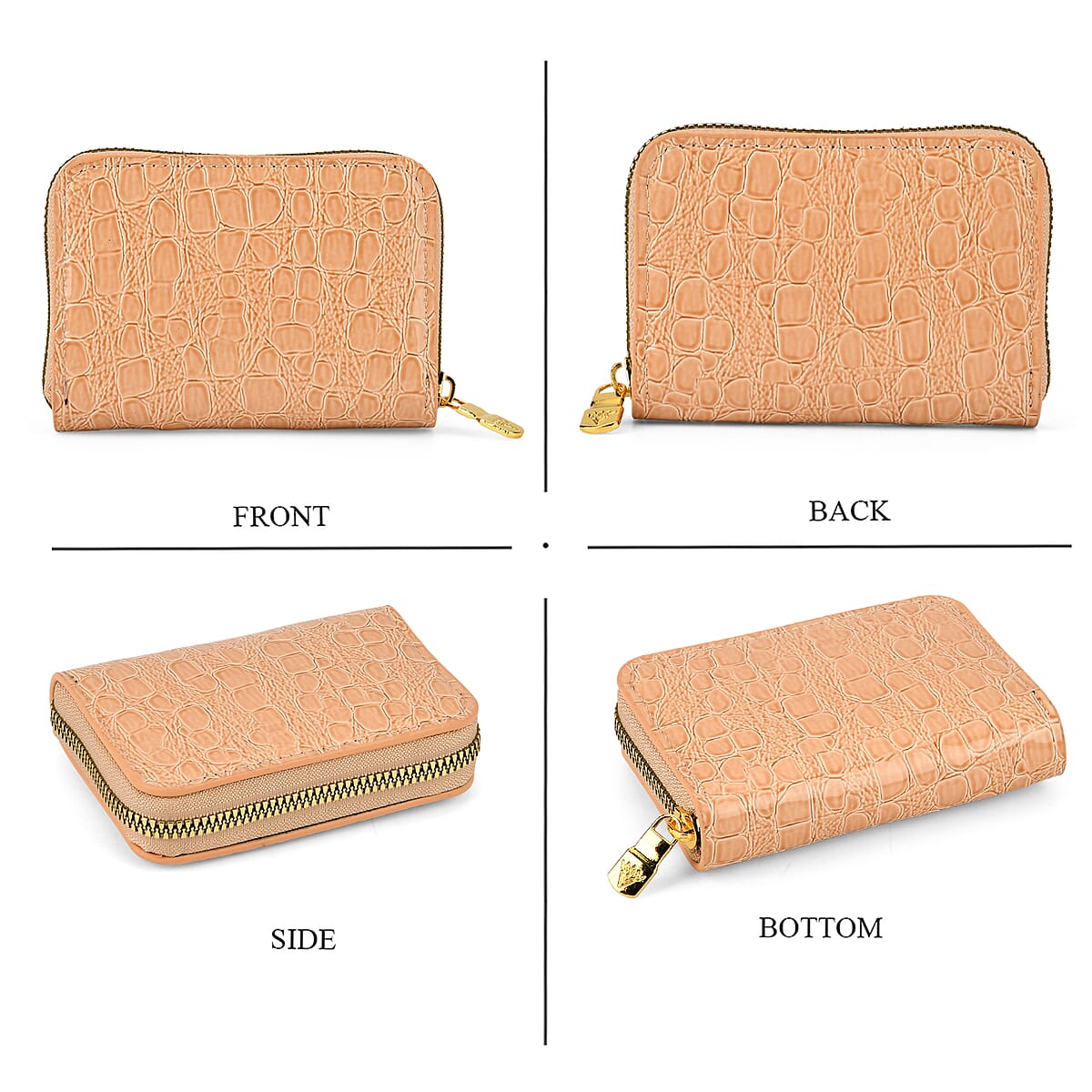 La Marey Beige Crocodile Faux Leather 3pcs Giftbox, Wallet and 2pcs Card Wallets image number 4