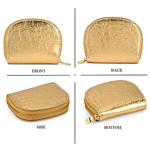 La Marey Gold Crocodile Faux Leather 3pcs Giftbox, Wallet and 2pcs Card Wallets