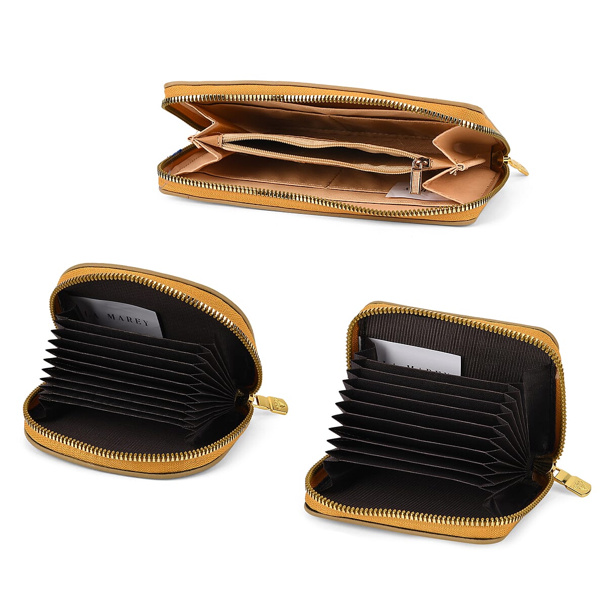 La Marey Gold Crocodile Faux Leather 3pcs Giftbox, Wallet and 2pcs Card Wallets image number 5