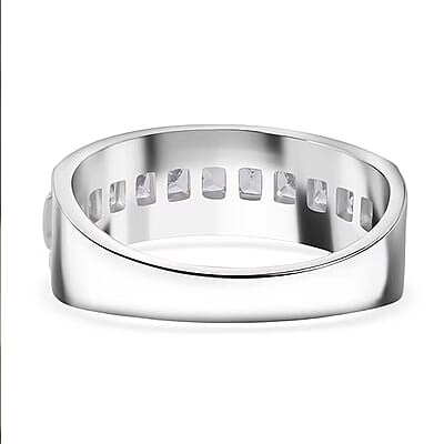 Simulated Diamond 2.00 ctw Ring in Rhodium Over Sterling Silver (Size 8.0)