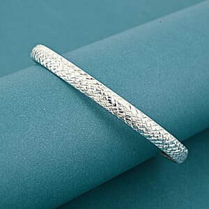 Doorbuster Sterling Silver Diamond Cut Bangle Bracelet (7.50 In) 4.50 Grams