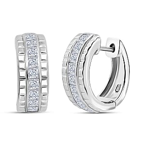 Simulated Diamond 3.25 ctw Earrings in Rhodium Over Sterling Silver