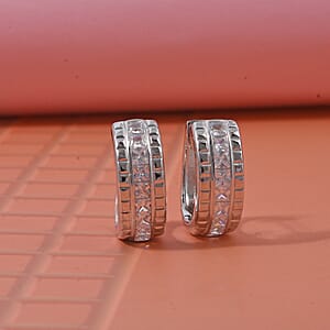 Simulated Diamond 3.25 ctw Earrings in Rhodium Over Sterling Silver