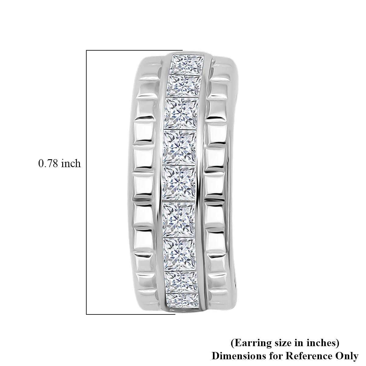 Simulated Diamond 3.25 ctw Earrings in Rhodium Over Sterling Silver image number 4