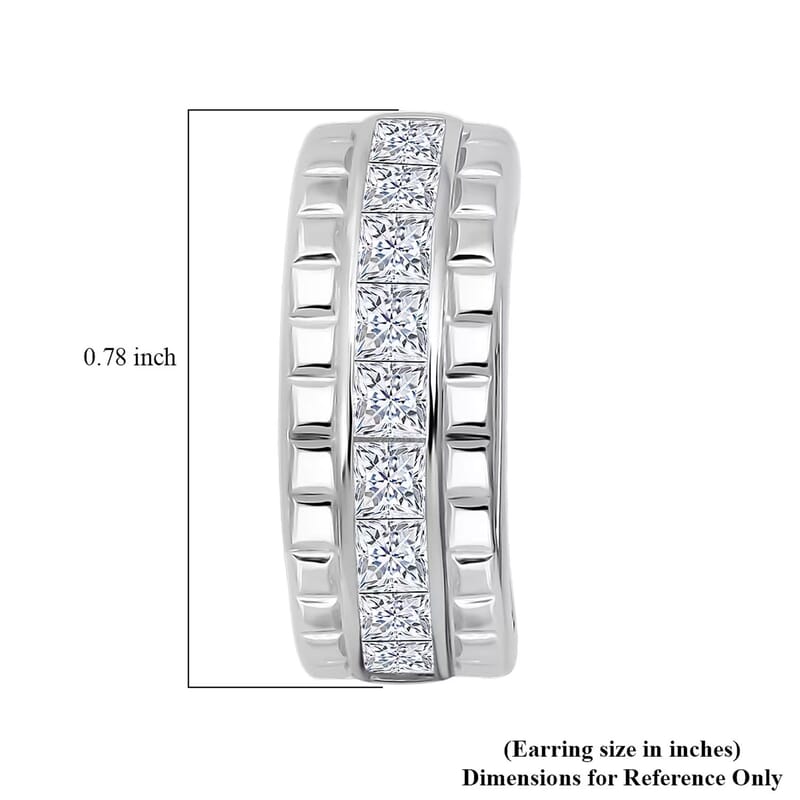 Simulated Diamond 3.25 ctw Earrings in Rhodium Over Sterling Silver
