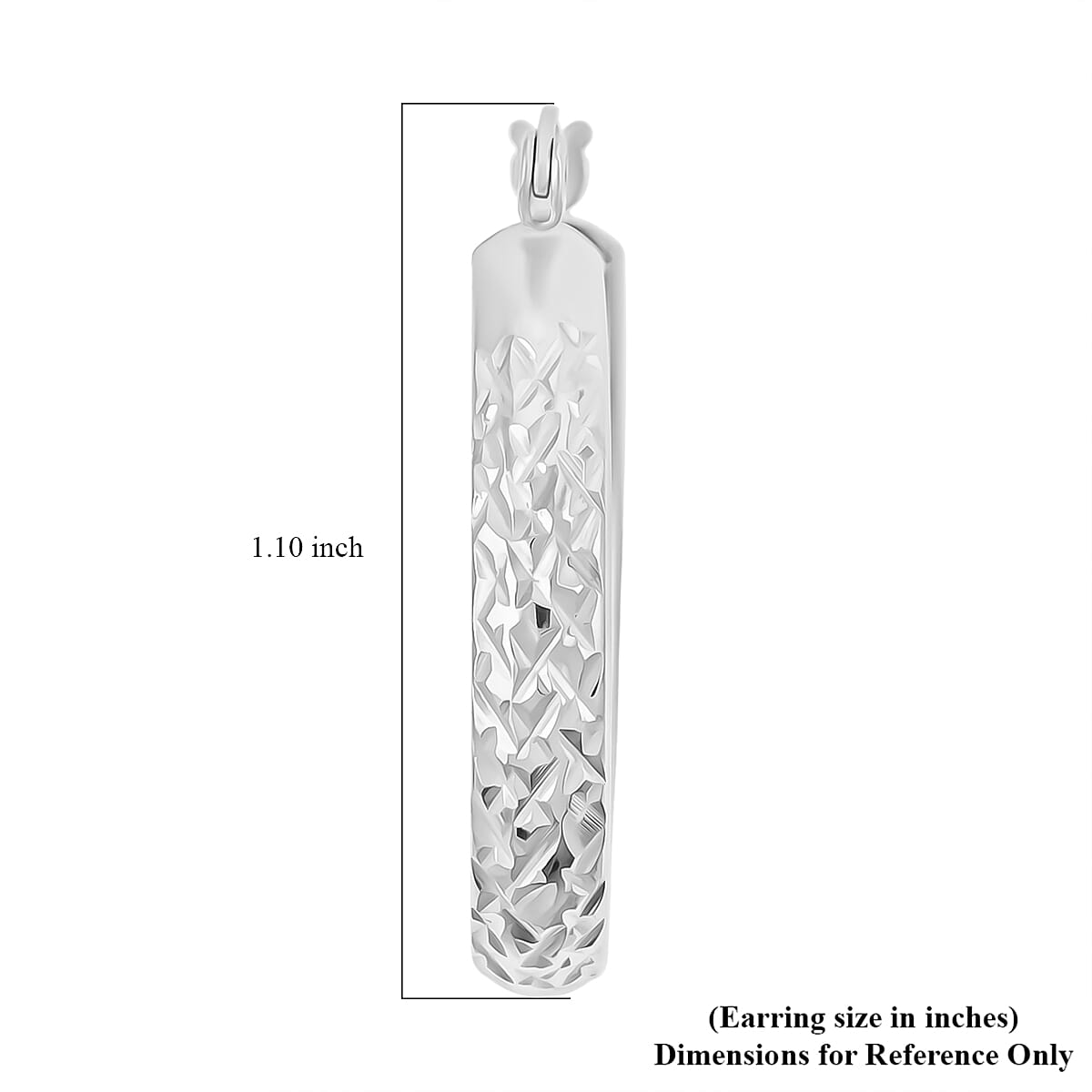 Doorbuster Sterling Silver Diamond Cut Hoop Earrings (2.60 g) image number 4