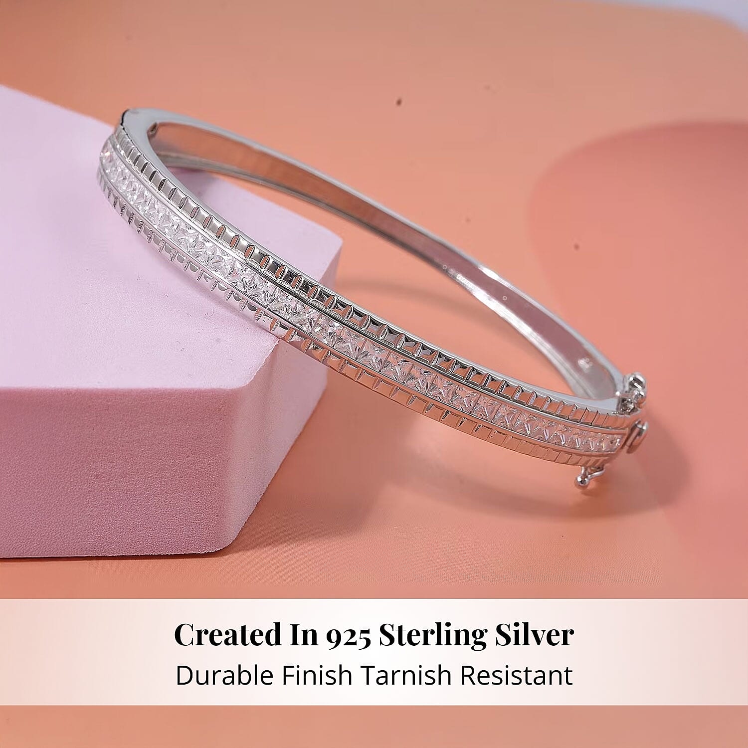 Rhodium Over Sterling Silver