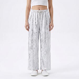 La Marey White Wide-Leg Pajama Pants - One Size Fits The Most