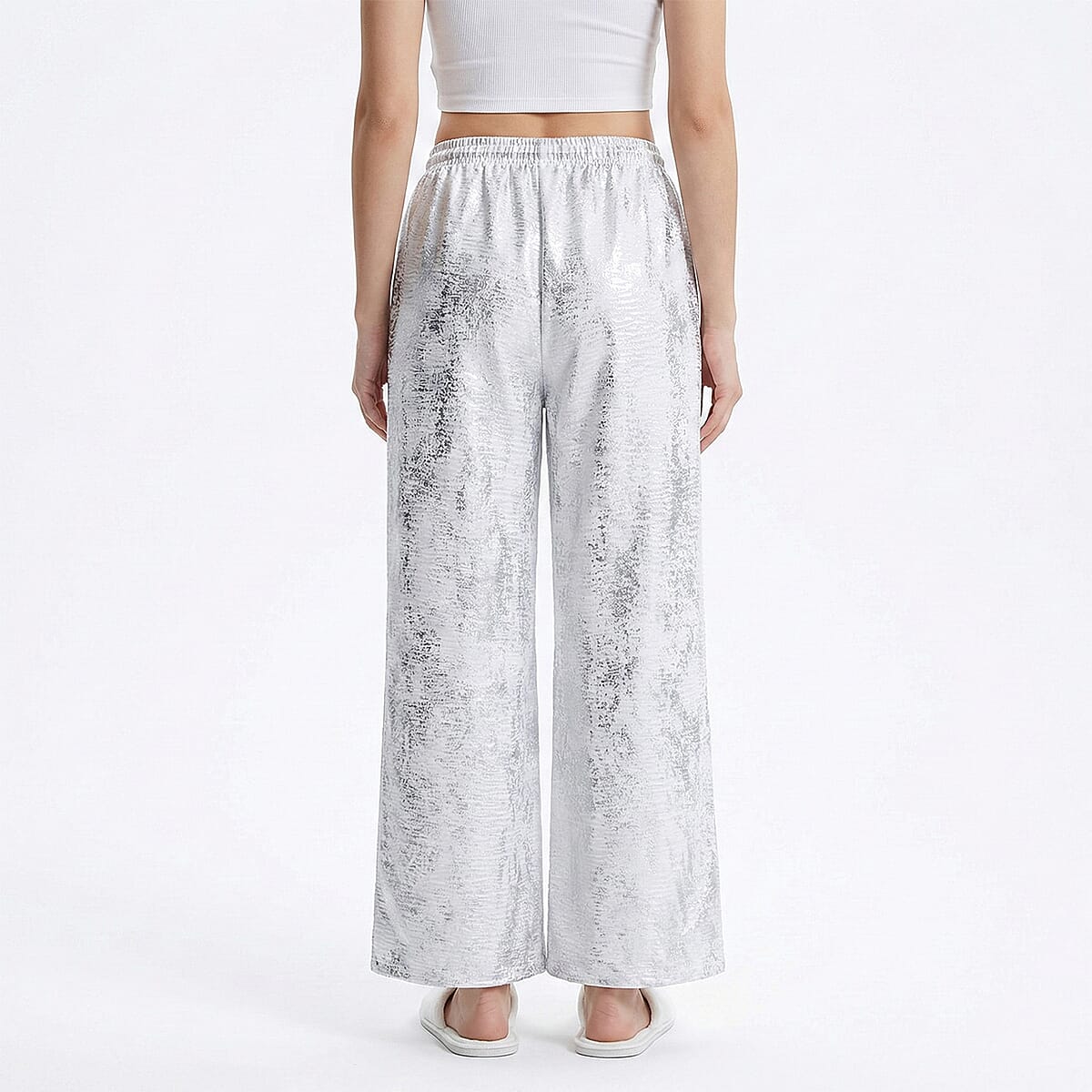 La Marey White Wide-Leg Pajama Pants - One Size Fits The Most image number 1