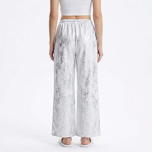 La Marey White Wide-Leg Pajama Pants - One Size Fits The Most