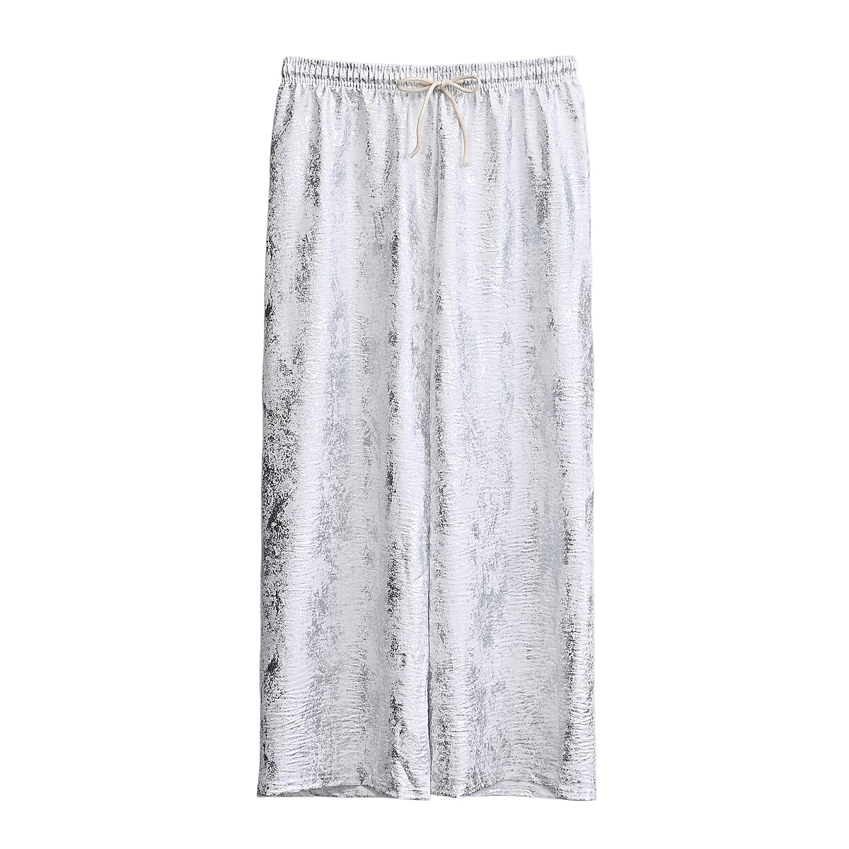 La Marey White Wide-Leg Pajama Pants - One Size Fits The Most image number 3