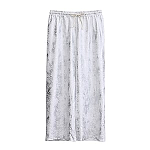 La Marey White Wide-Leg Pajama Pants - One Size Fits The Most