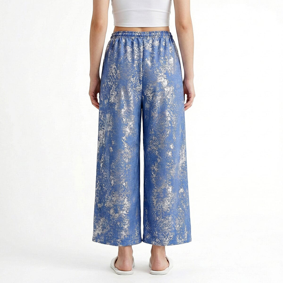 La Marey Blue Wide-Leg Pajama Pants - One Size Fits The Most image number 1