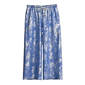 La Marey Blue Wide-Leg Pajama Pants - One Size Fits The Most