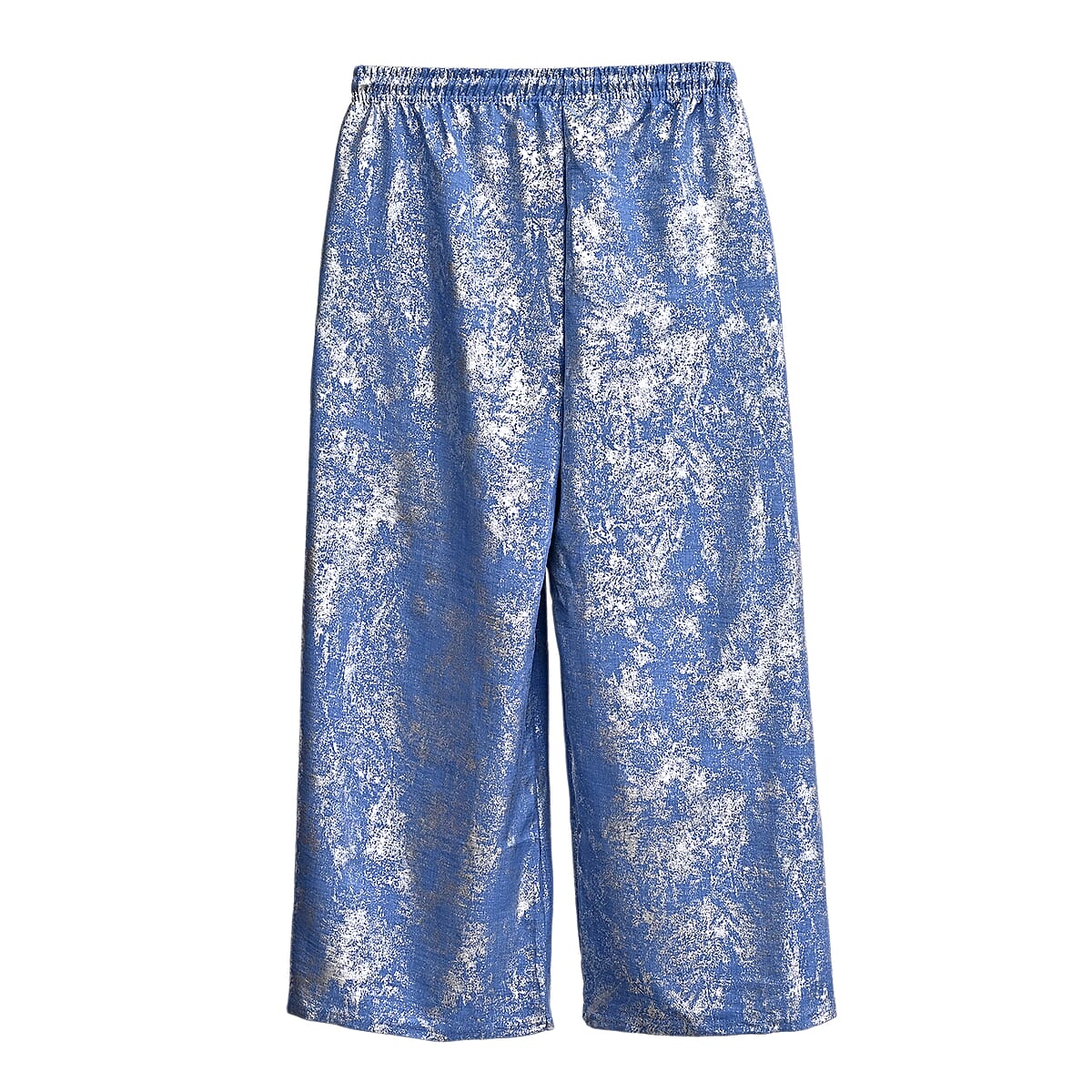 La Marey Blue Wide-Leg Pajama Pants - One Size Fits The Most image number 4