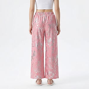 La Marey Pink Wide-Leg Pajama Pants - One Size Fits The Most