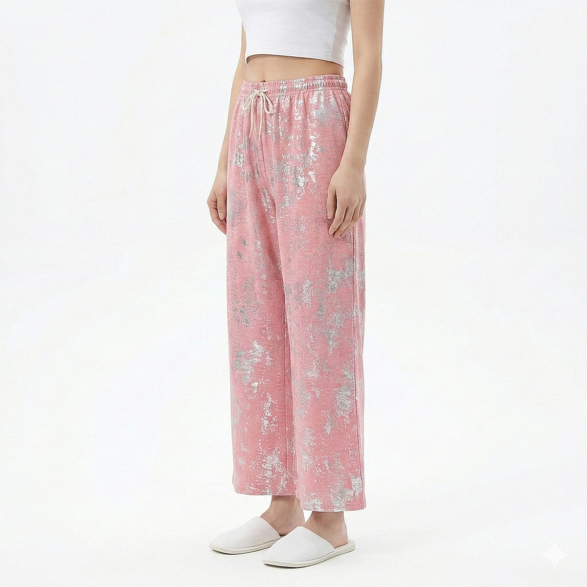 La Marey Pink Wide-Leg Pajama Pants - One Size Fits The Most image number 2