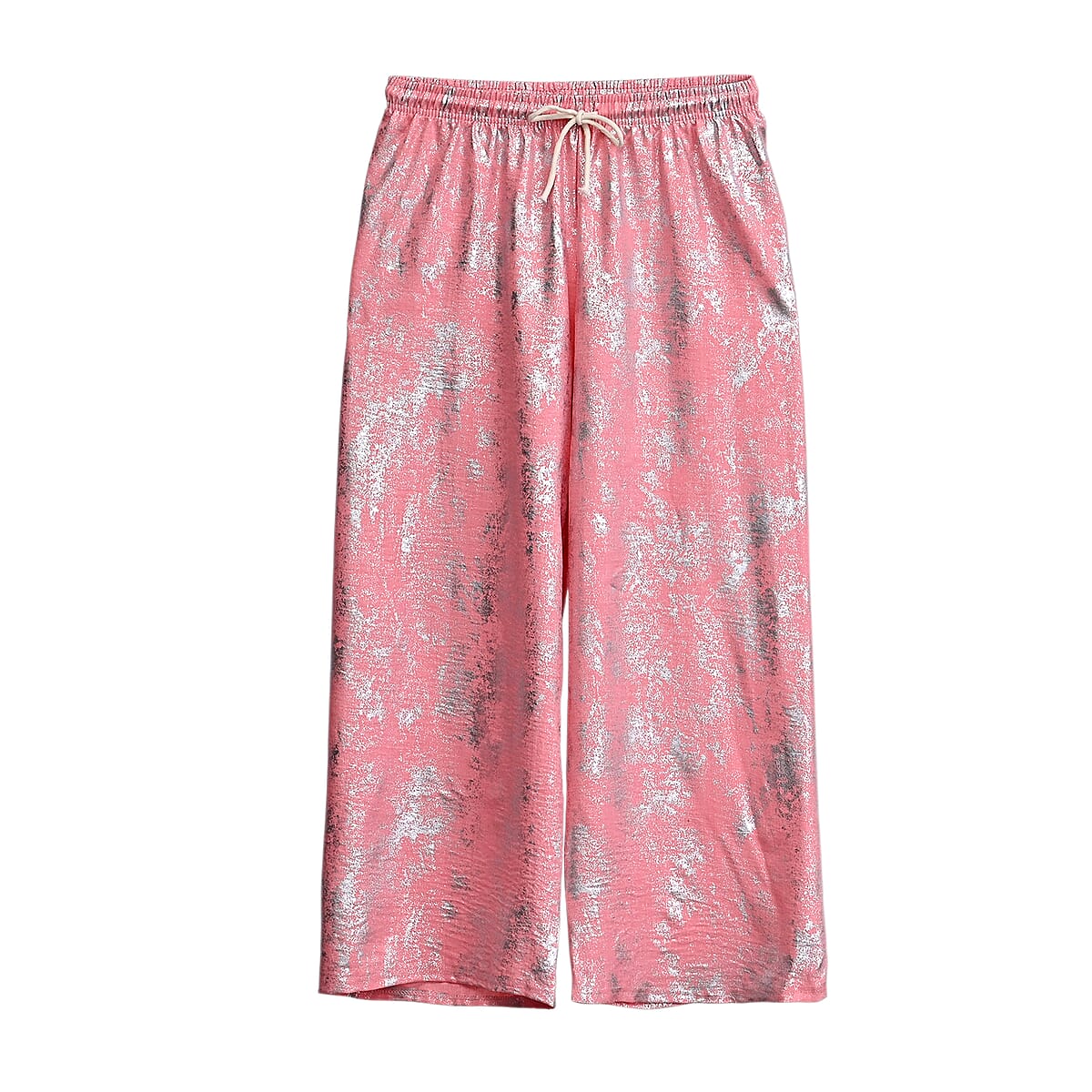 La Marey Pink Wide-Leg Pajama Pants - One Size Fits The Most image number 3