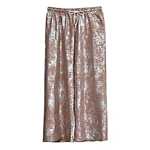 La Marey Brown Wide-Leg Pajama Pants - One Size Fits The Most
