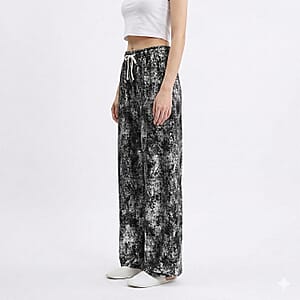 La Marey Black Wide-Leg Pajama Pants - One Size Fits The Most