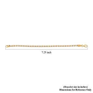 Doorbuster Italian 14K YG and Rhodium Over Sterling Silver Diamond Cut ICE Round Chain 3 Row Bracelet (7.25 In) 7.60 Grams