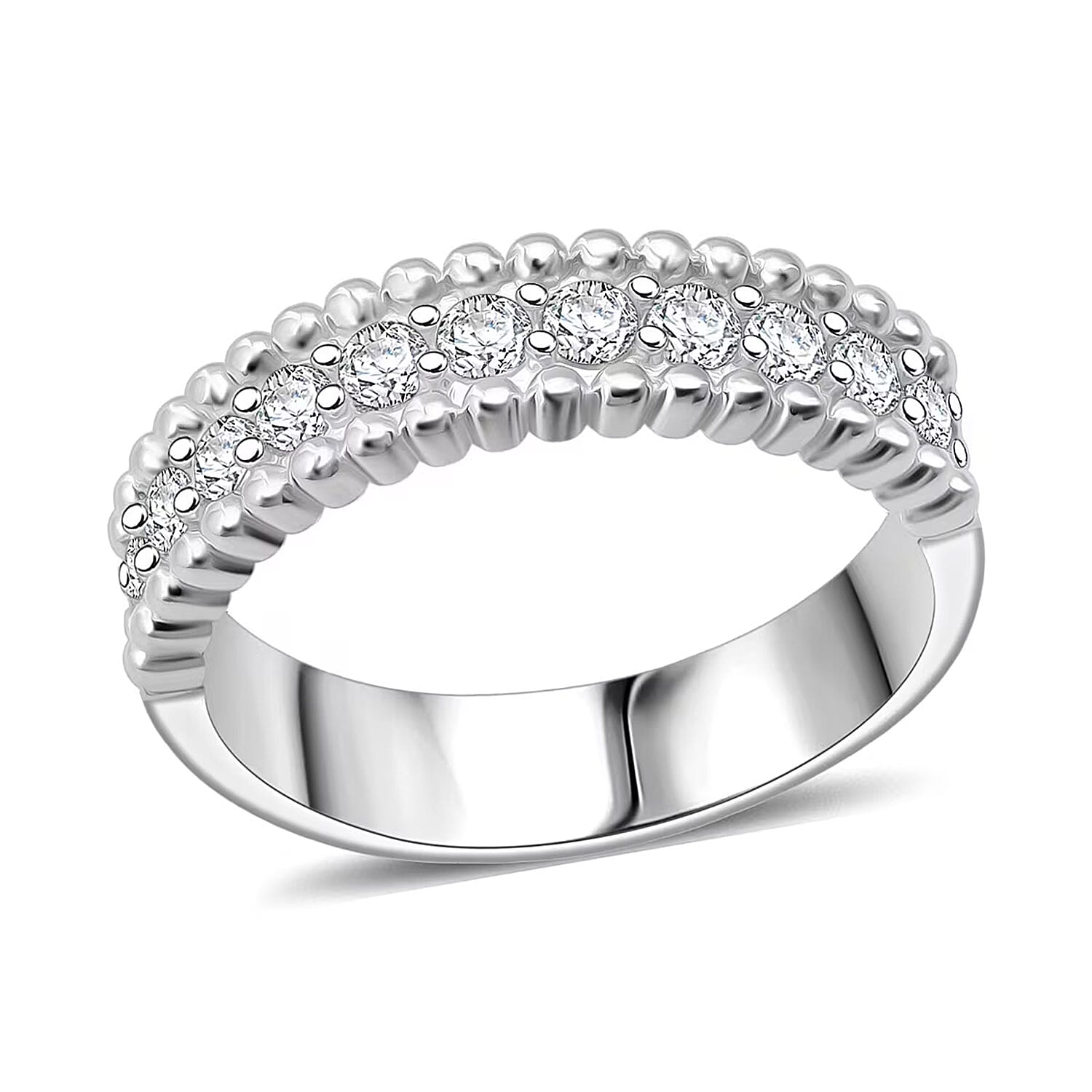 Rhodium Over Sterling Silver / 10 - Product card gallery slide 1 (9450101768447)
