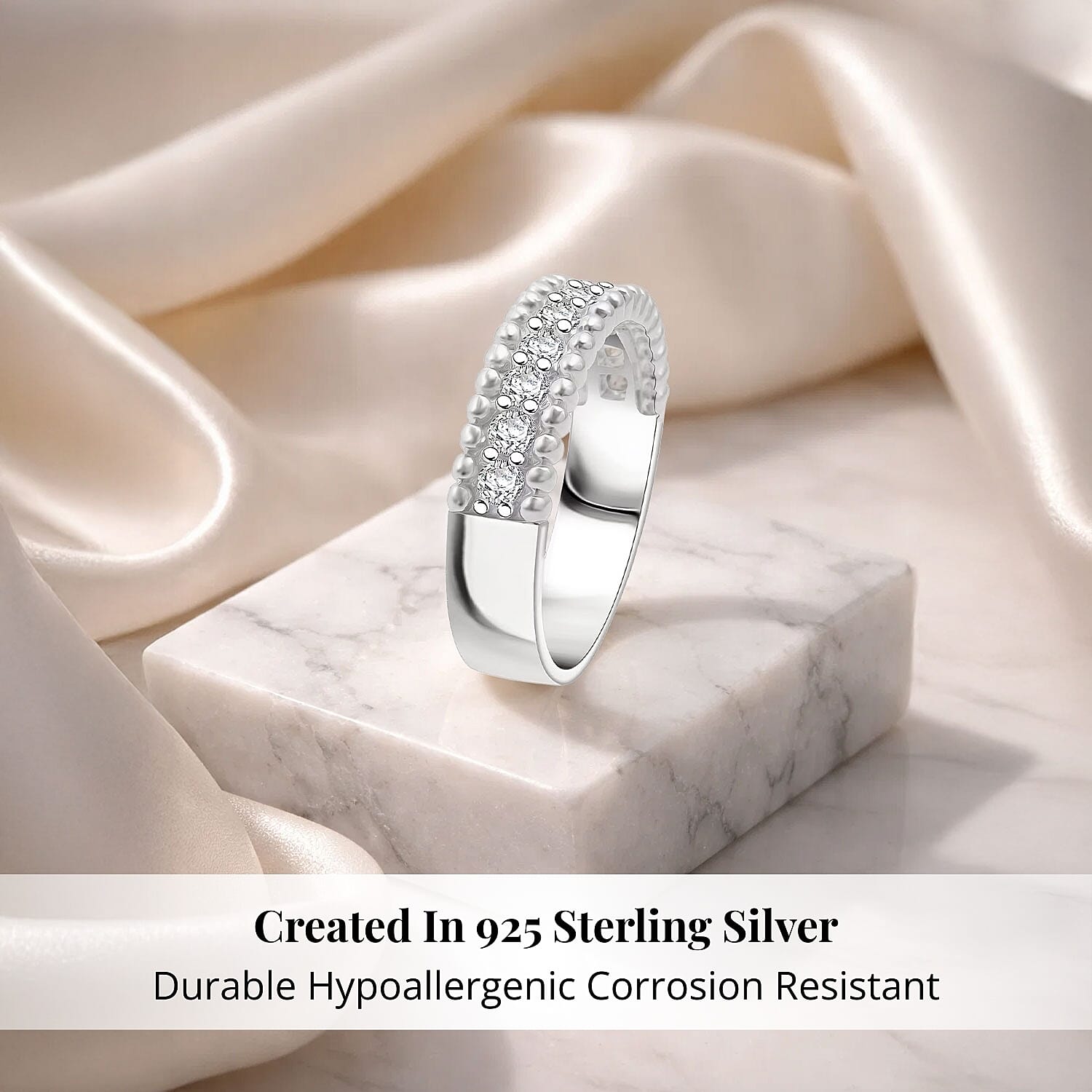 Rhodium Over Sterling Silver / 10 - Product card gallery slide 3 (9450101768447)