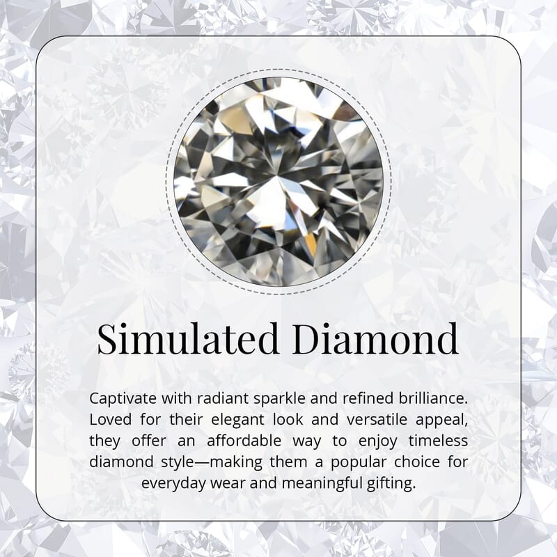 Simulated Diamond 2.00 ctw Ring in Rhodium Over Sterling Silver (Size 10.0)