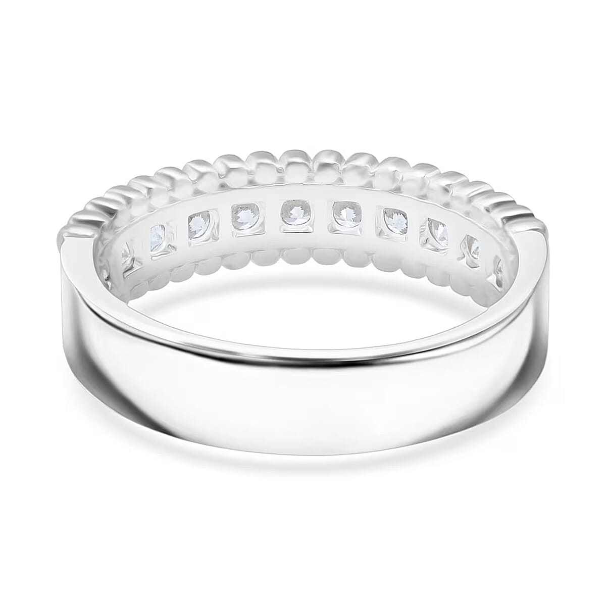 Simulated Diamond 2.00 ctw Ring in Rhodium Over Sterling Silver (Size 10.0) image number 7