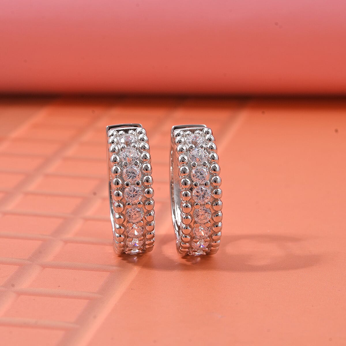 Simulated Diamond 3.25 ctw Earrings in Rhodium Over Sterling Silver image number 1