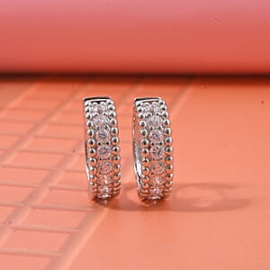 Simulated Diamond 3.25 ctw Earrings in Rhodium Over Sterling Silver