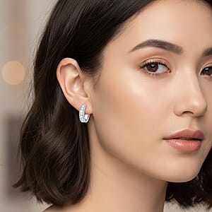 Simulated Diamond 3.25 ctw Earrings in Rhodium Over Sterling Silver