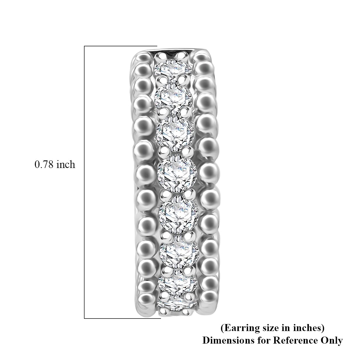 Simulated Diamond 3.25 ctw Earrings in Rhodium Over Sterling Silver image number 4