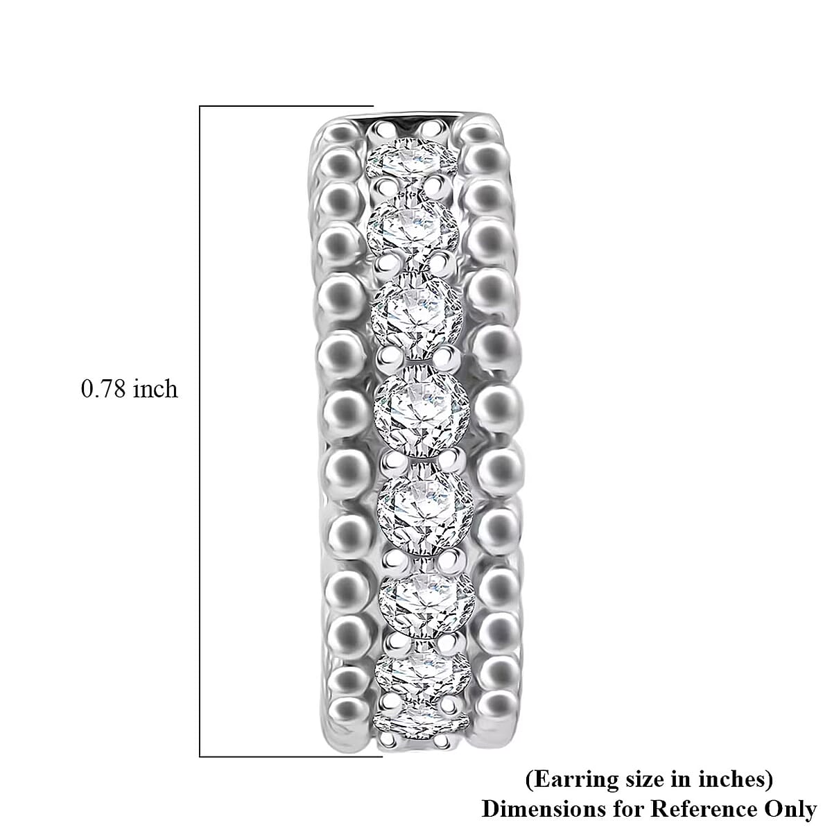 Simulated Diamond Earrings in Rhodium Over Sterling Silver 3.25 ctw image number 6